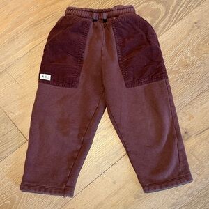 Zara Kids Burgundy Pants with corduroy pockets